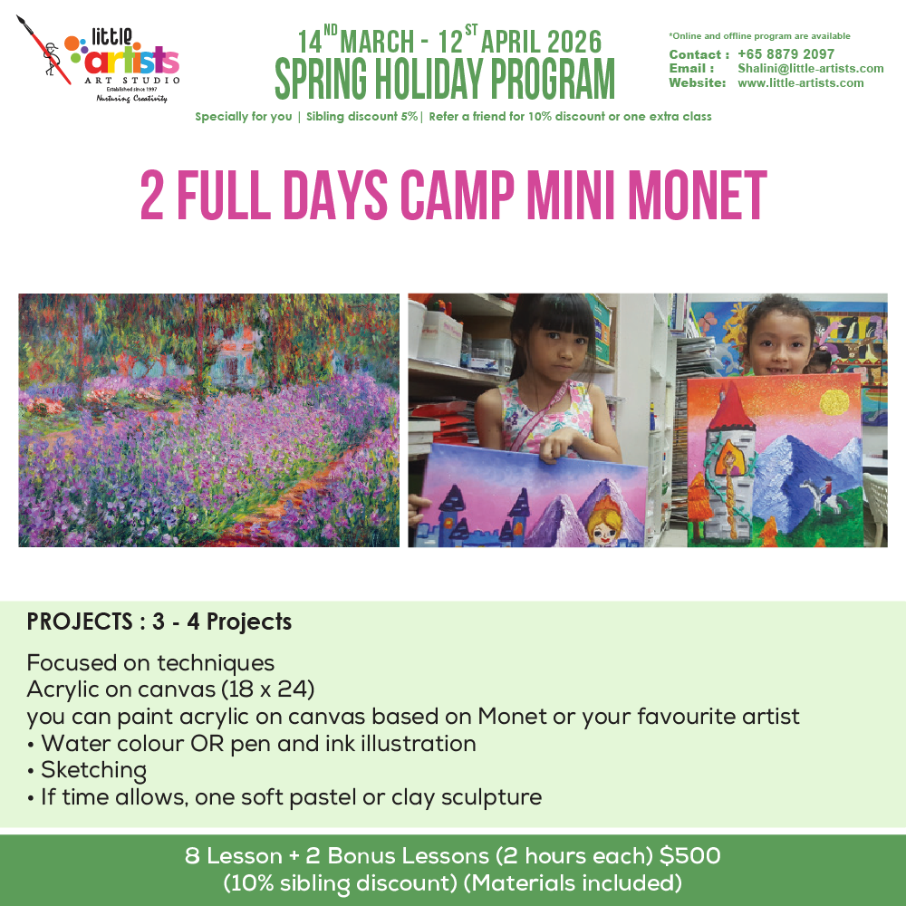 2 FULL DAYS CAMP MINI MONET