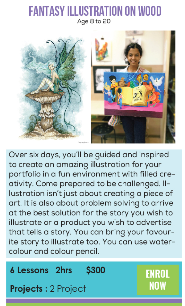 FANTASY ILLUSTRATION ON WOOD